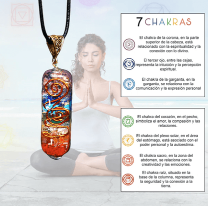 Collar orgonita 7 chakras + pulsera de los 7 chakras